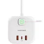 Nanocable Regleta Cubo con 3 Enchufes y 3 USB (2 USB-A + 1 USB-C), GaN, Blanco